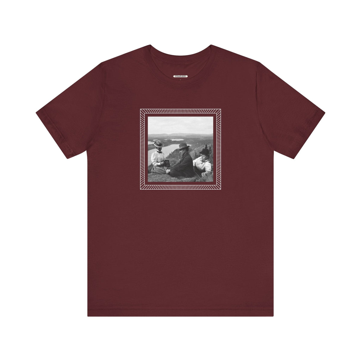 Friends on a Hill with a Camera 1899 Vintage Graphic T-Shirt product image 11