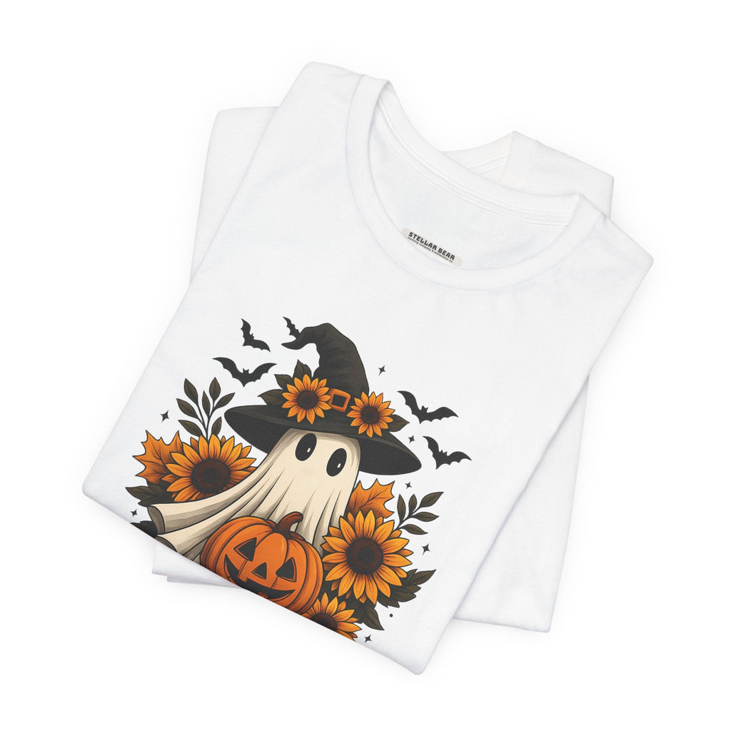 Ghost Witch, Sunflowers &Pumpkin Graphic T-Shirt product image 6