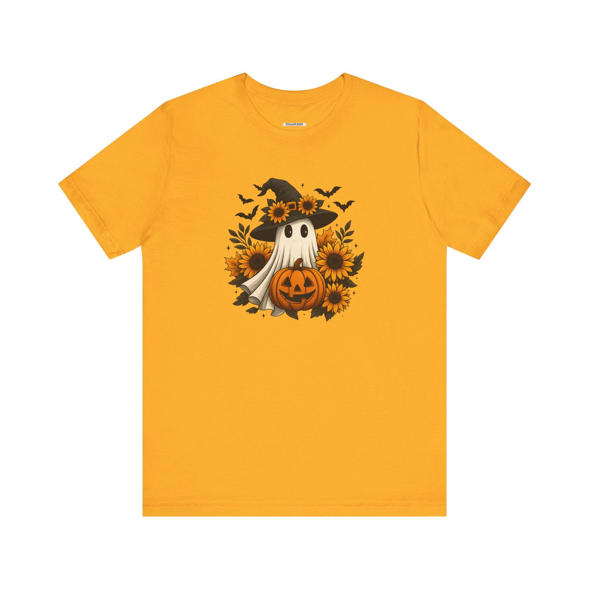 Ghost Witch, Sunflowers &Pumpkin Graphic T-Shirt product image 15