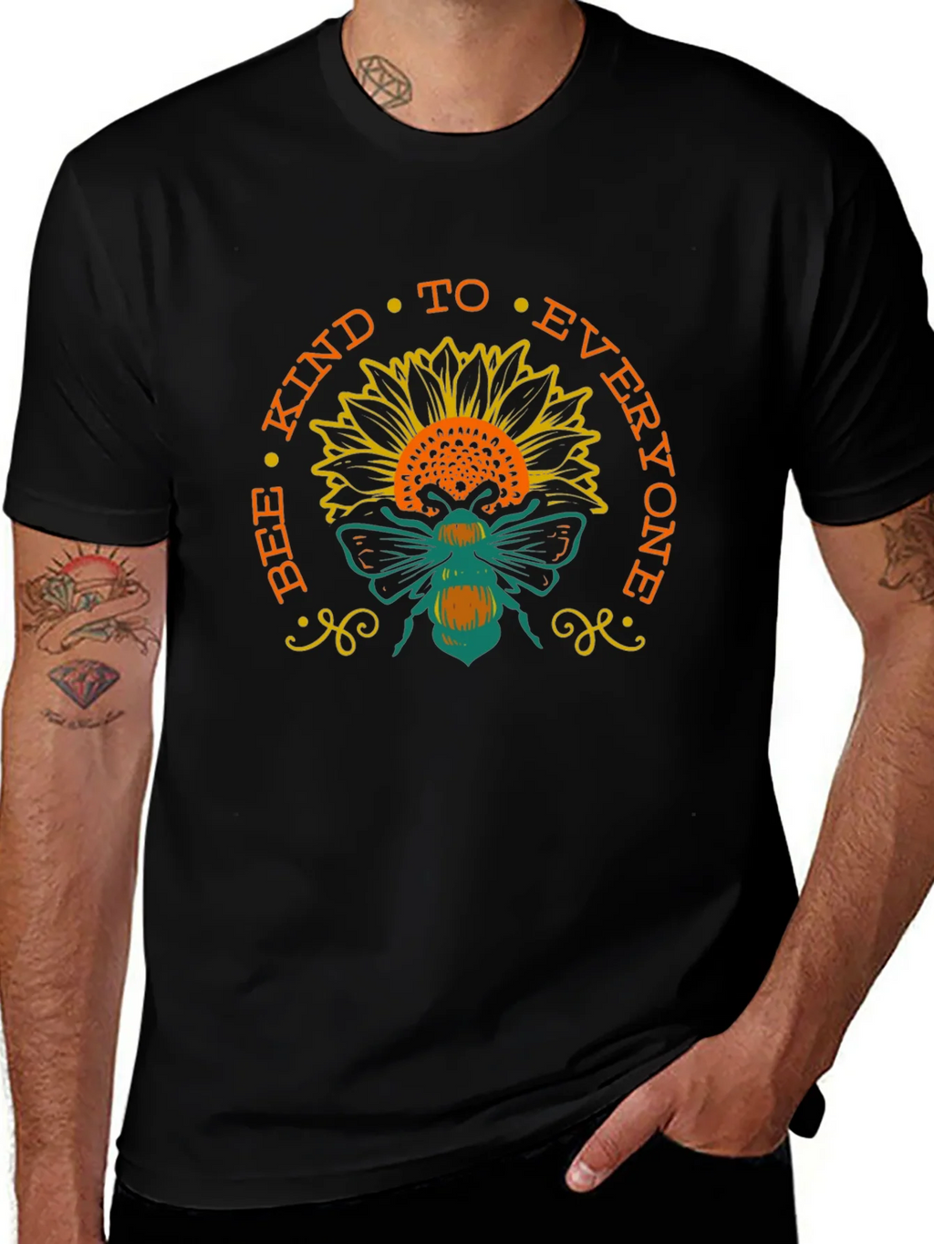 Bee Kind Sunflower T-Shirt - Positive Message Tee product image 1