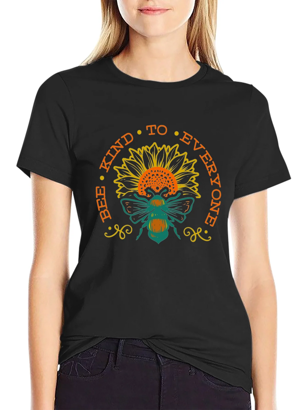 Bee Kind Sunflower T-Shirt - Positive Message Tee product image 2
