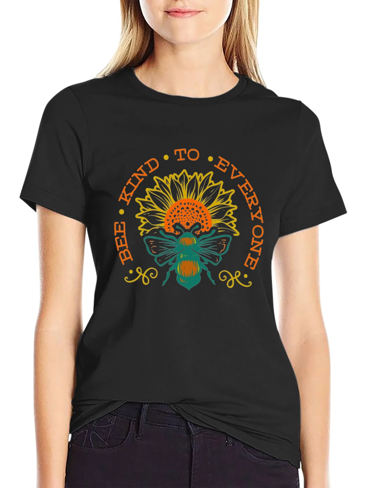 Bee Kind Sunflower T-Shirt - Positive Message Tee product image 2