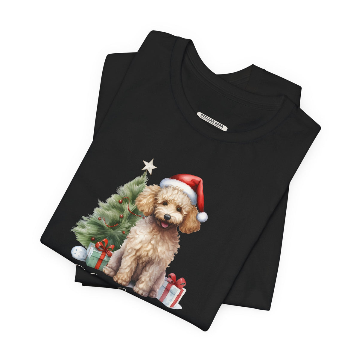 Poodle Merry Christmas Graphic T-Shirt product image 1