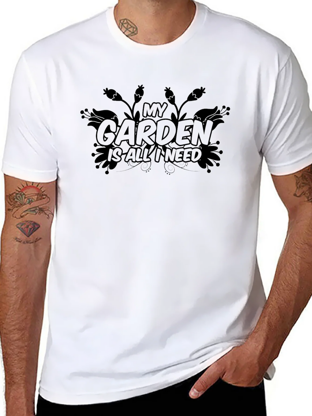 My Garden Is All I Need - Black T-Shirt product image 7