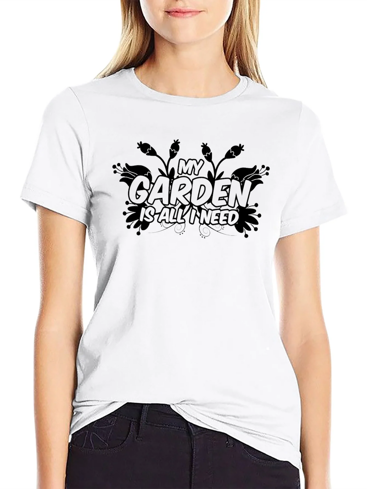 My Garden Is All I Need - Black T-Shirt product image 8