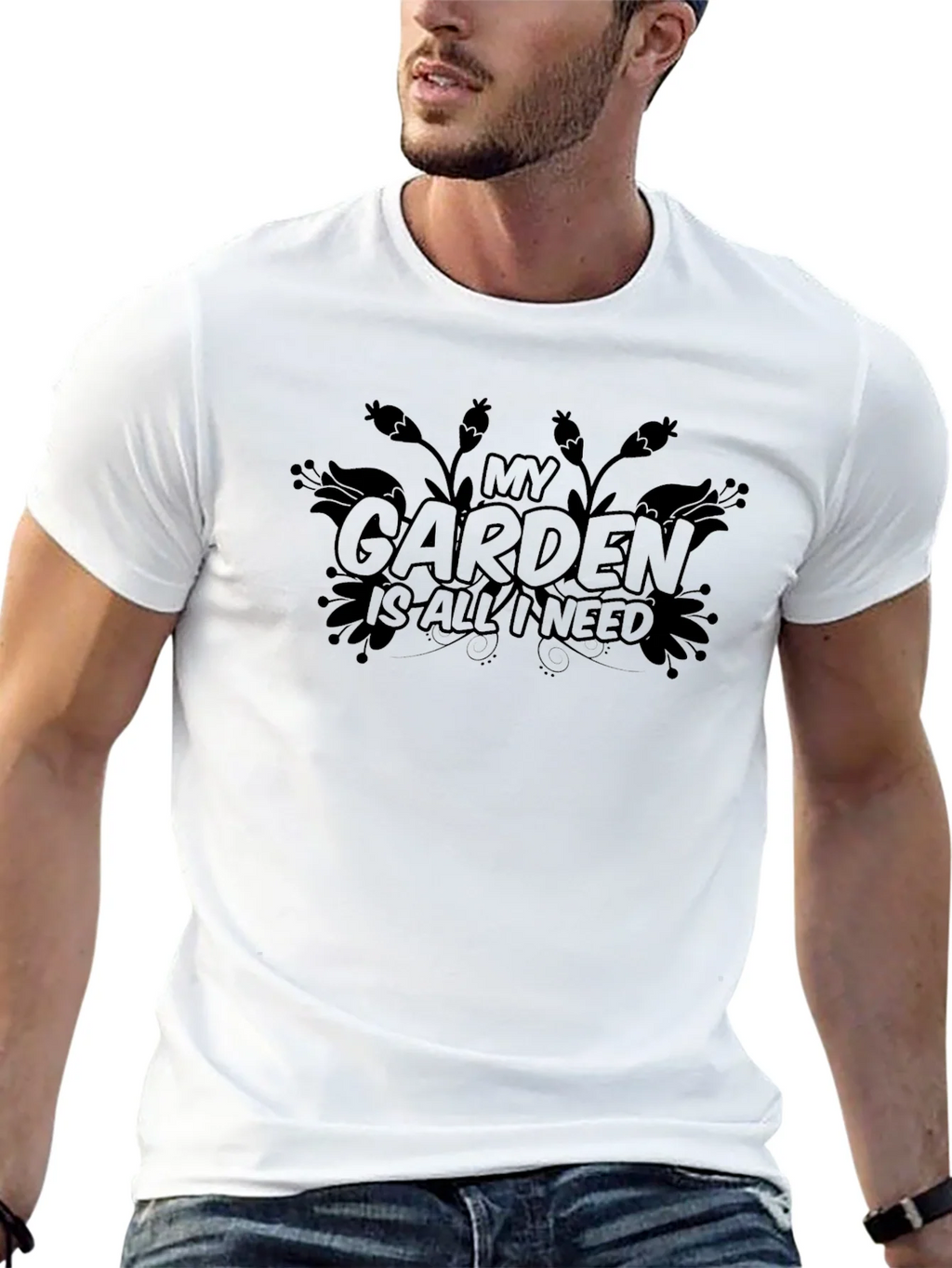 My Garden Is All I Need - Black T-Shirt product image 12
