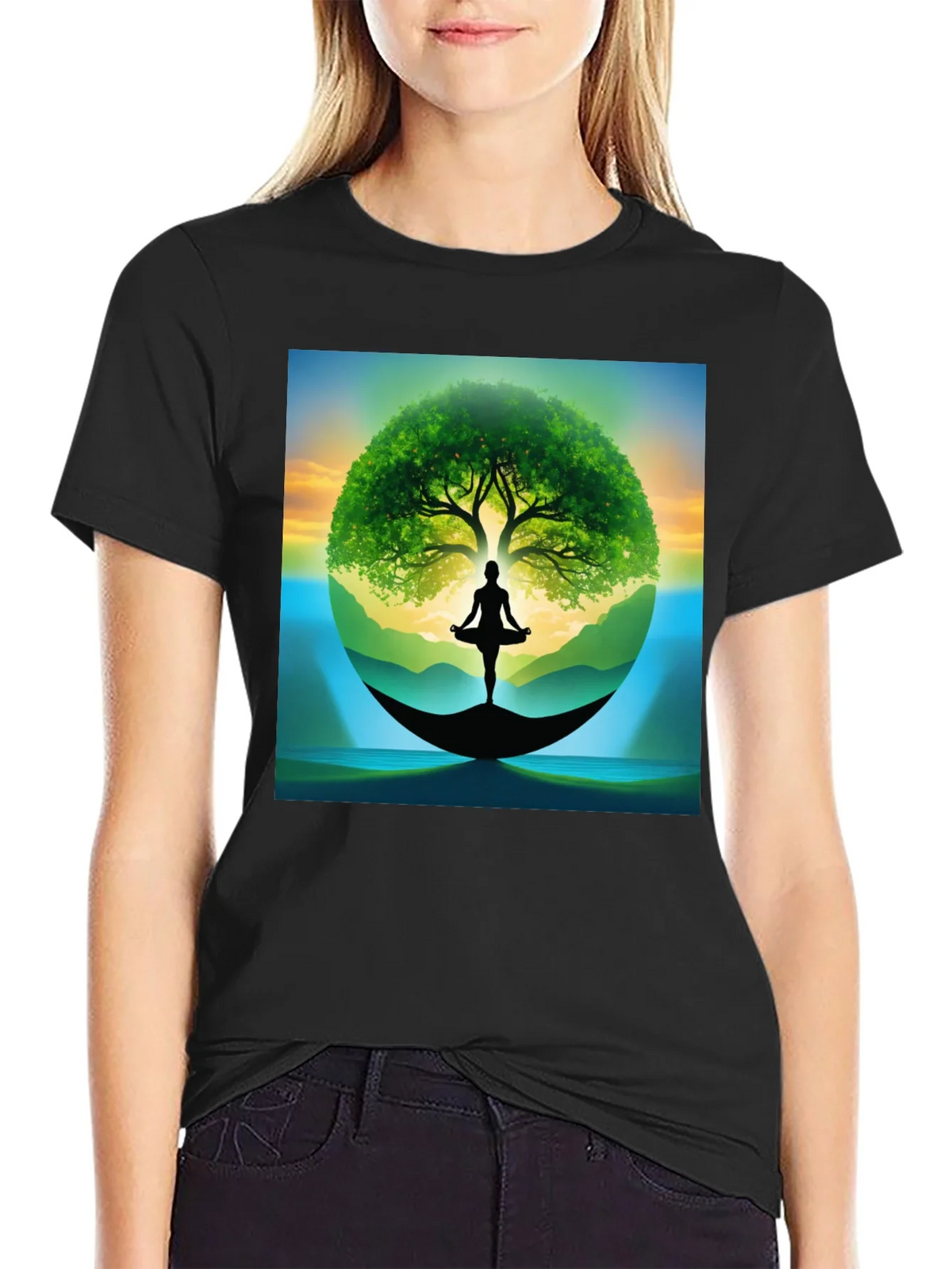 Zen Tree of Life Yoga T-Shirt product image 2