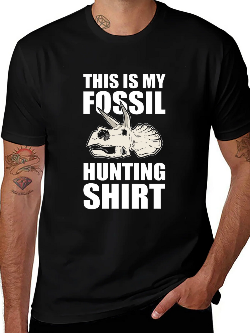 Fossil Hunting Shirt - Triceratops Dinosaur Tee product image 1
