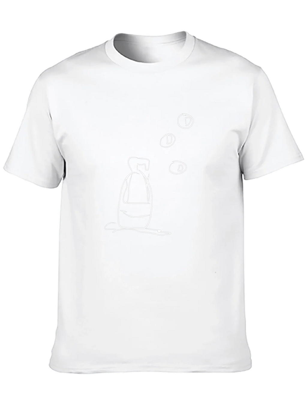 Abstract Bottle Design Black T-Shirt product image 9