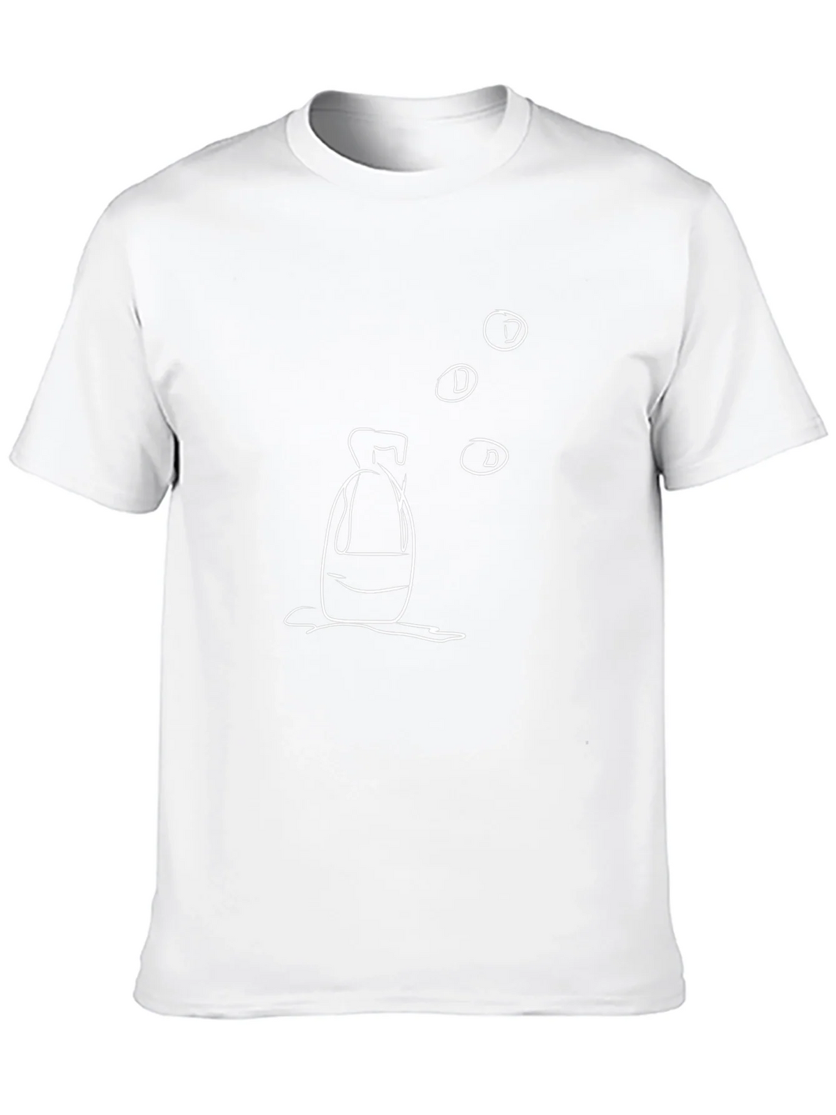 Abstract Bottle Design Black T-Shirt product image 9