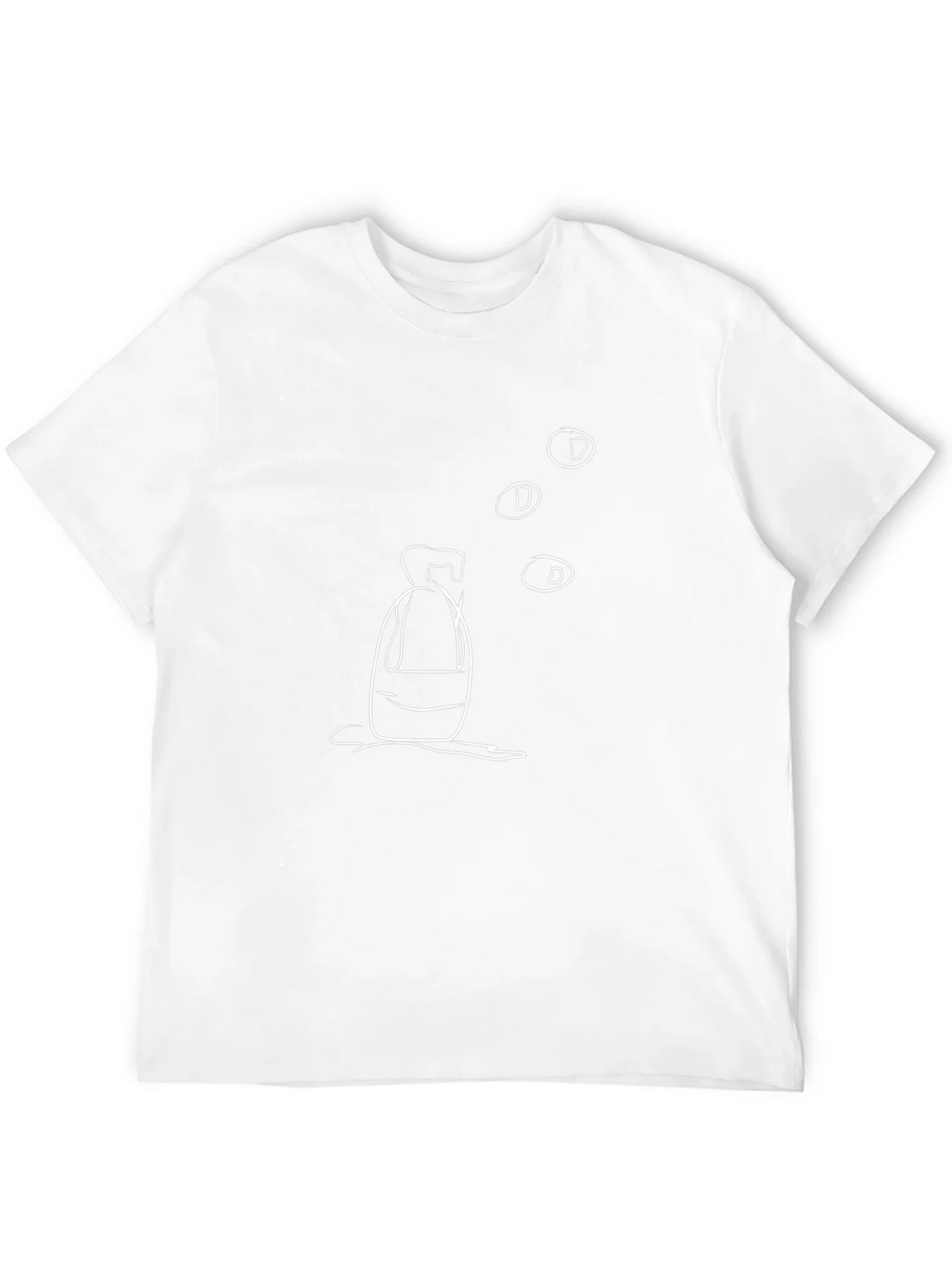 Abstract Bottle Design Black T-Shirt product image 11