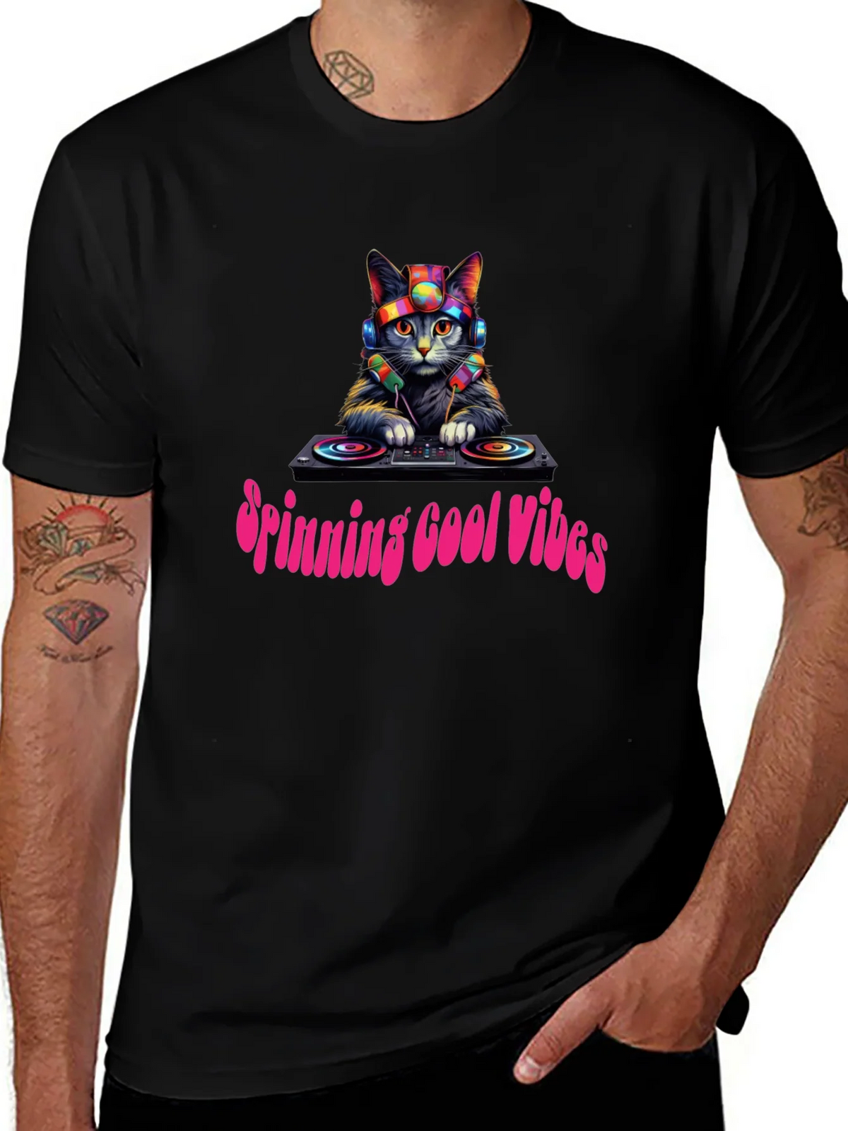 Cool Cat DJ Graphic Tee product image 1