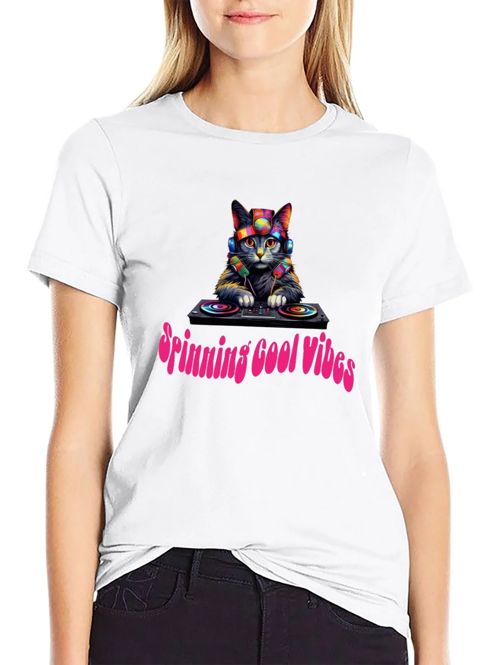 Cool Cat DJ Graphic Tee product image 5