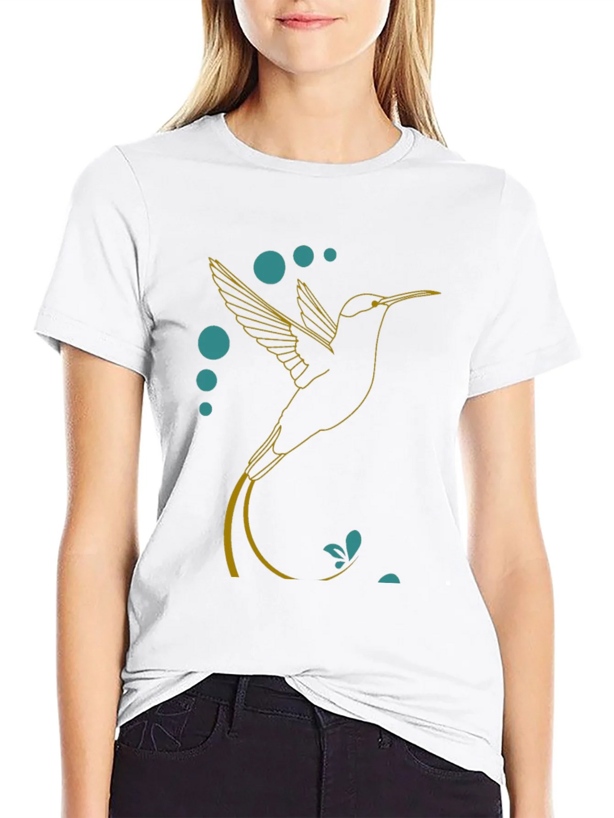 Hummingbird Graphic Tee - Stylish Black T-Shirt product image 5