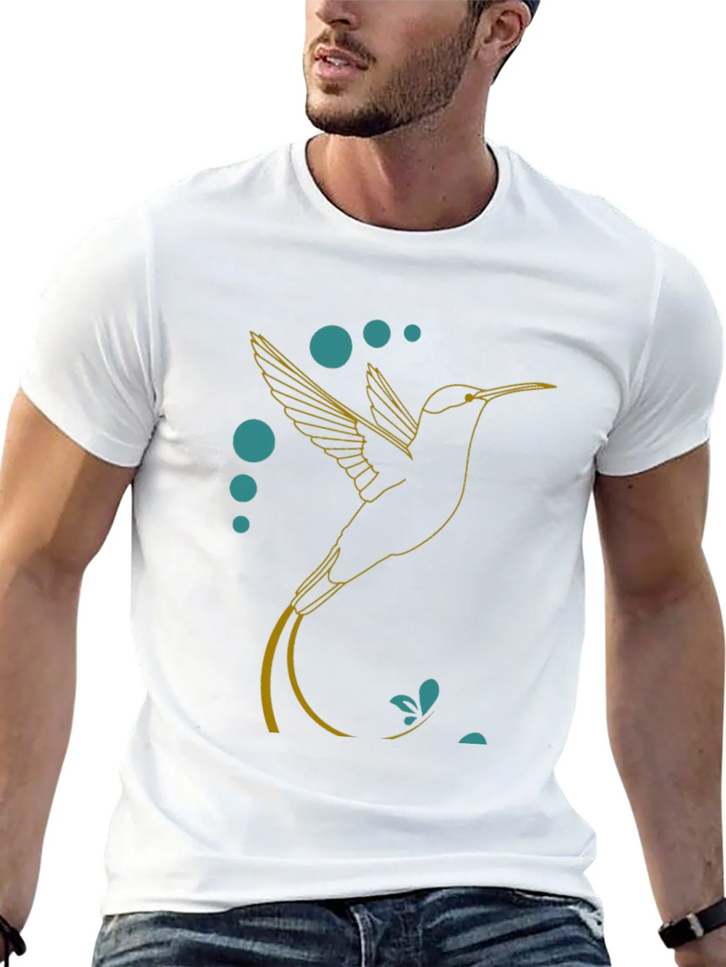 Hummingbird Graphic Tee - Stylish Black T-Shirt product image 8