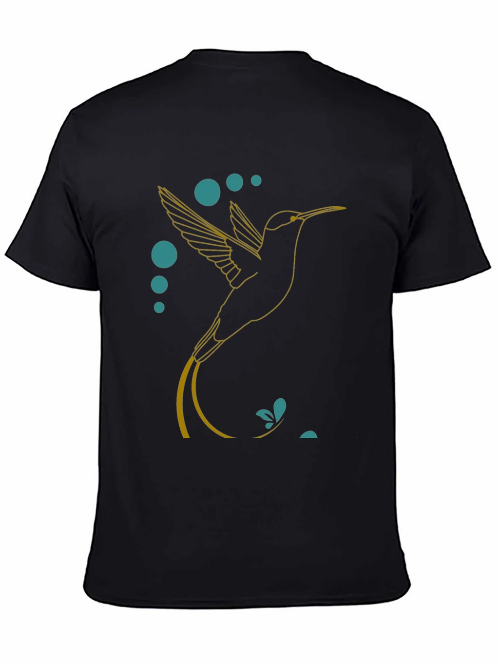 Hummingbird Graphic Tee - Stylish Black T-Shirt product image 2