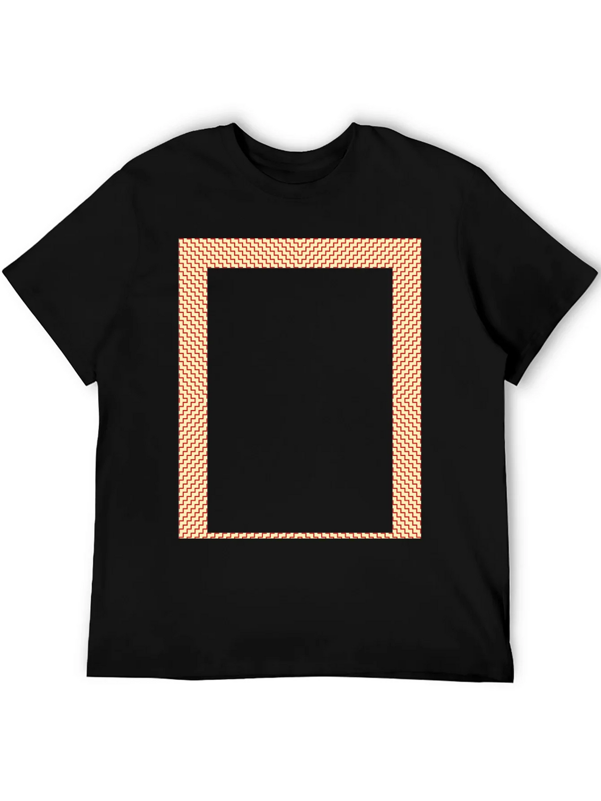 Black Graphic Tee with Rectangle Design product image 5