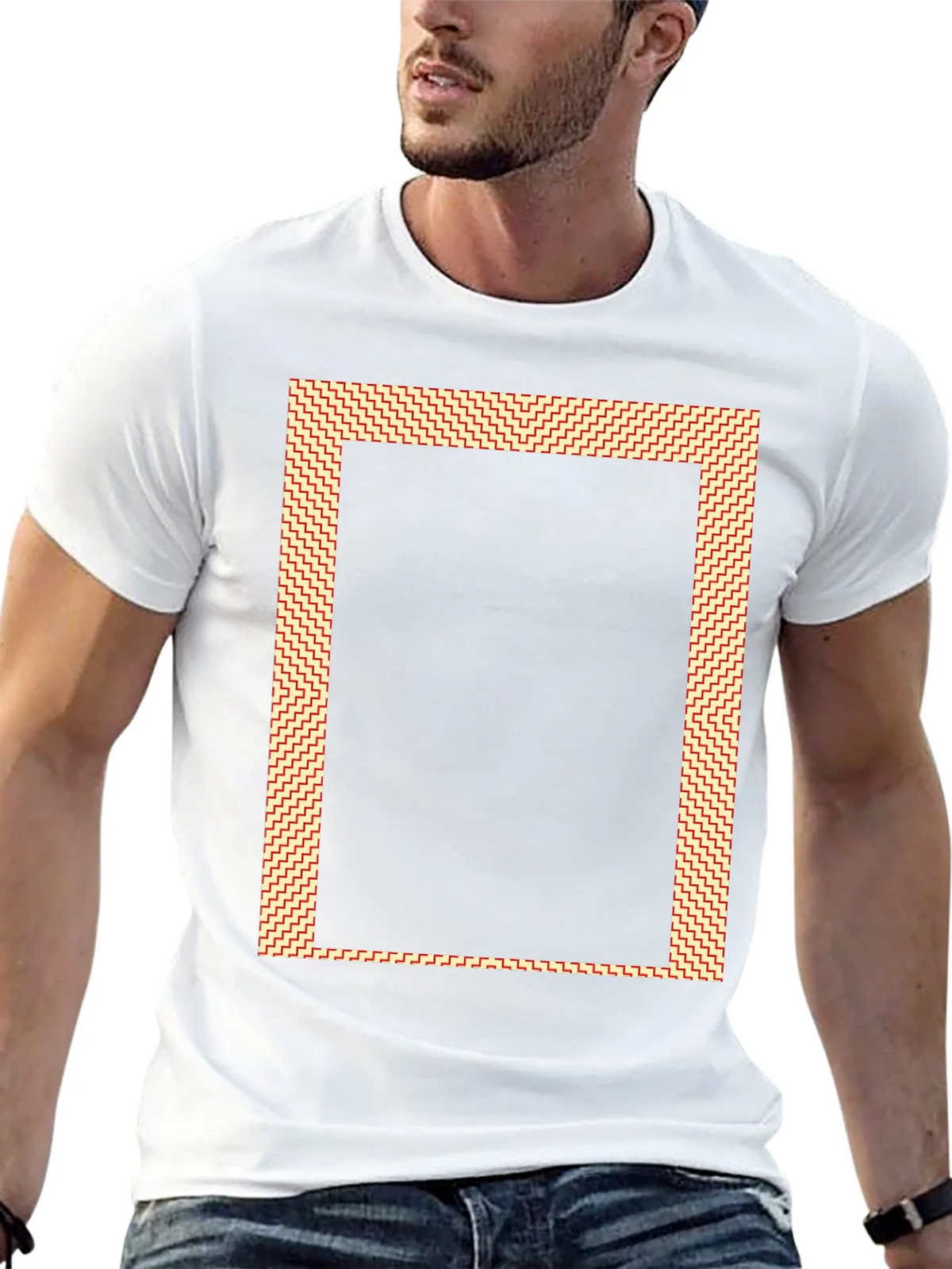 Black Graphic Tee with Rectangle Design product image 10