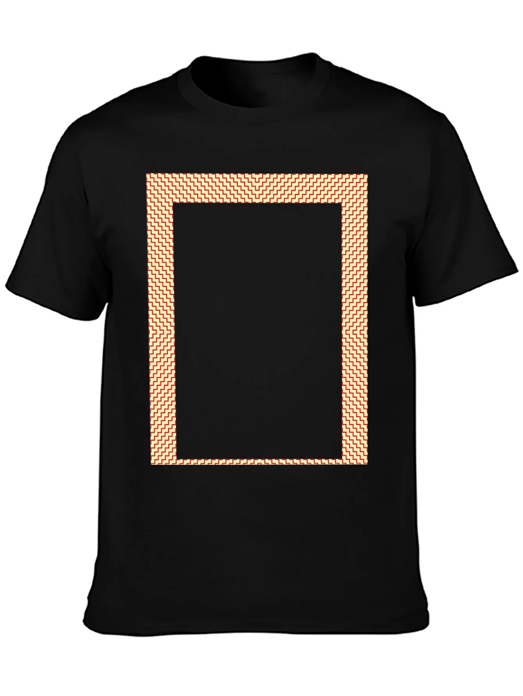 Black Graphic Tee with Rectangle Design product image 3