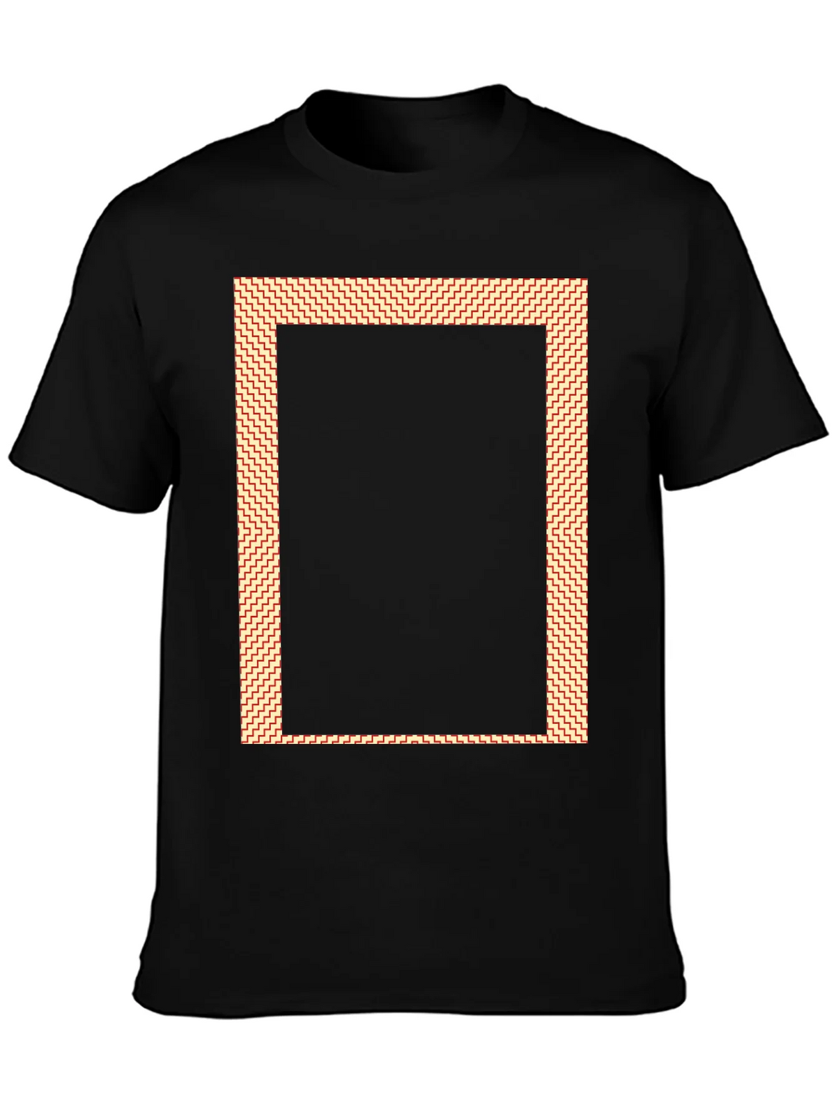 Black Graphic Tee with Rectangle Design product image 3