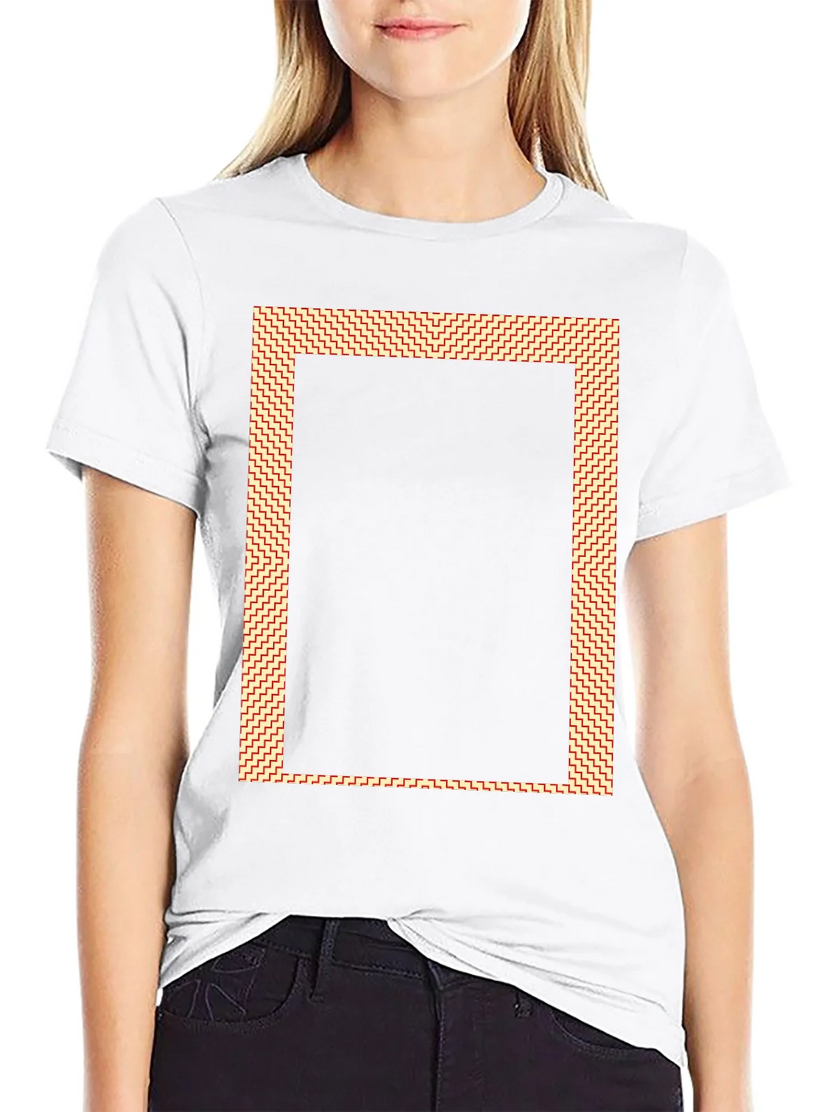 Black Graphic Tee with Rectangle Design product image 6