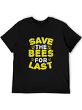 Save the Bees Graphic T-Shirt - Black Cotton Tee product image 1
