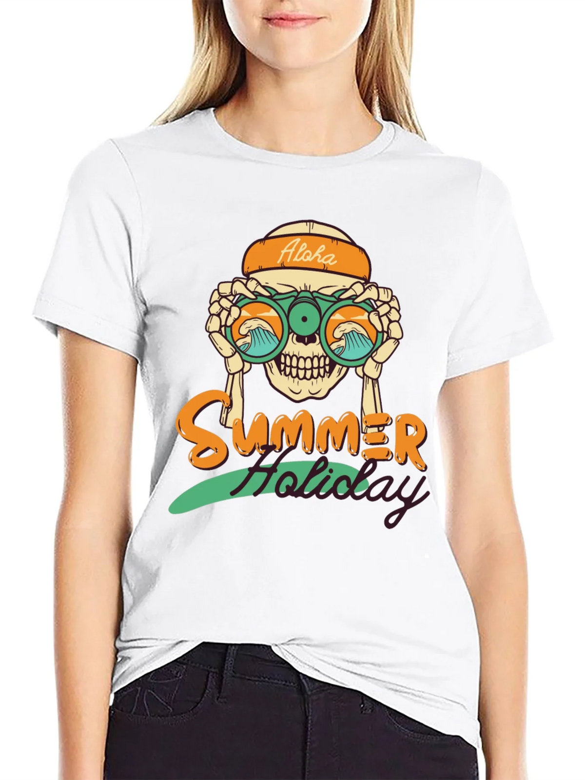 Summer Holiday Skull Graphic T-Shirt product image 6