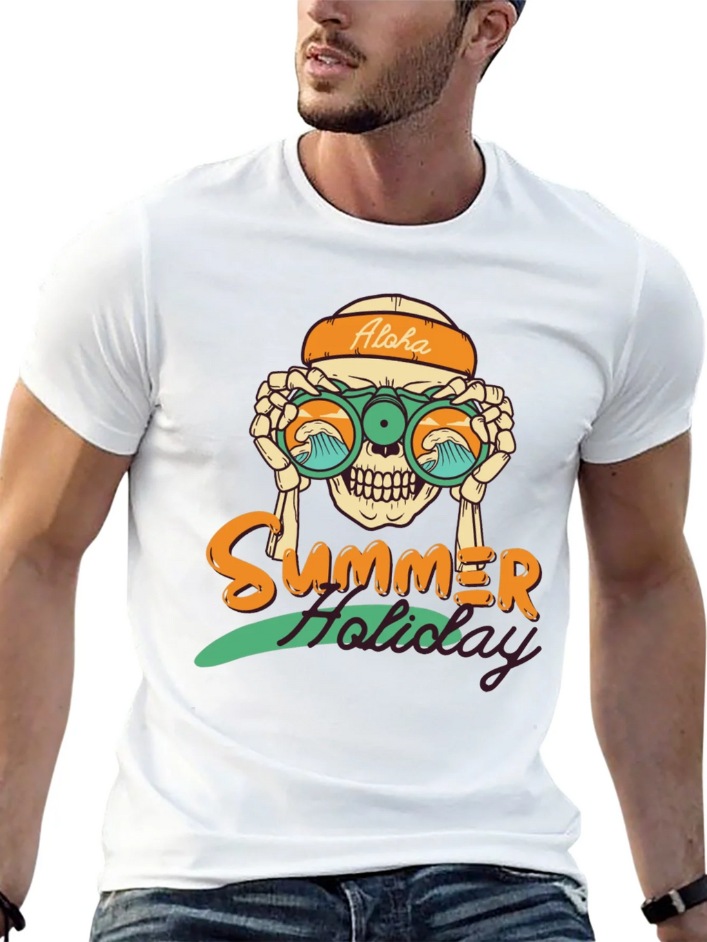 Summer Holiday Skull Graphic T-Shirt product image 10