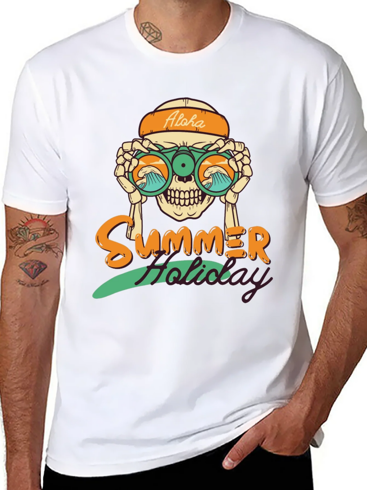 Summer Holiday Skull Graphic T-Shirt product image 5