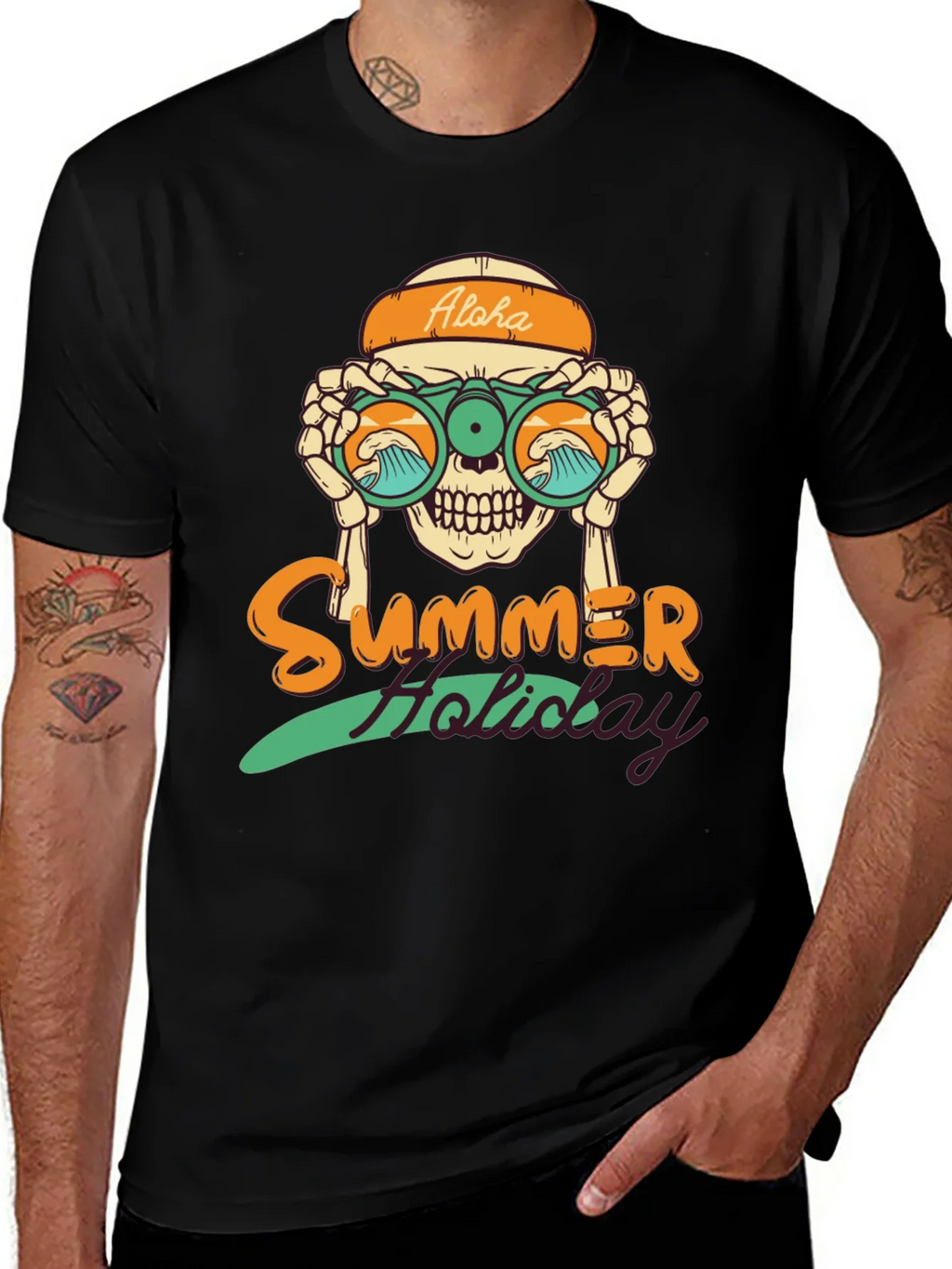 Summer Holiday Skull Graphic T-Shirt product image 1