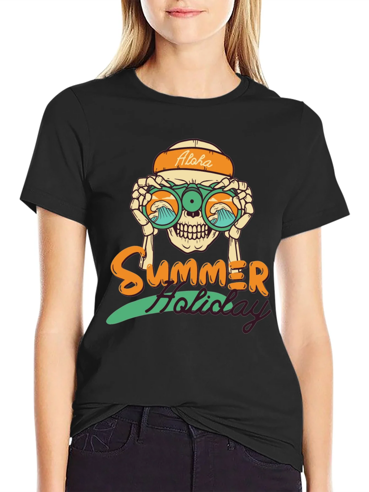 Summer Holiday Skull Graphic T-Shirt product image 2