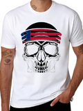 Skull Headband Graphic Tee - Mens Black T-Shirt product image 1