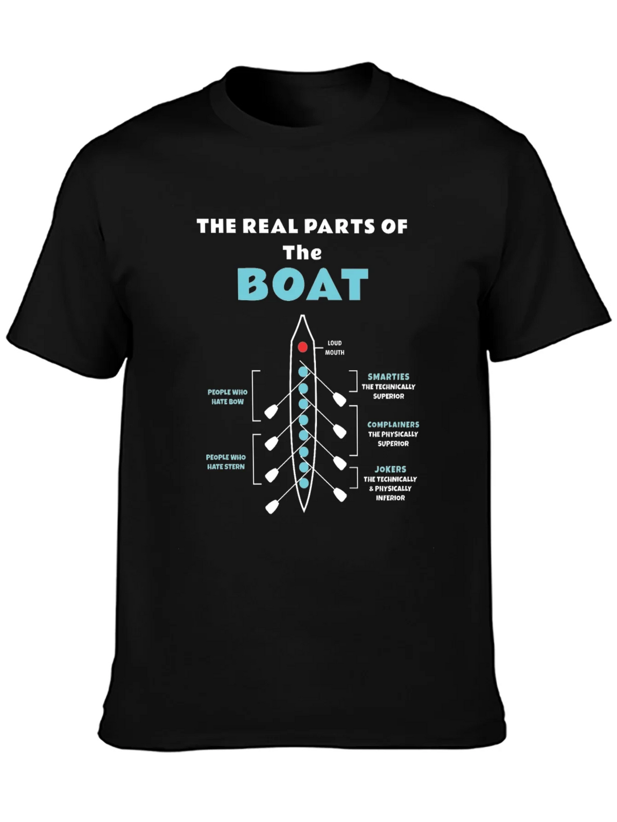 The Real Parts of Boat Funny Rowing T-Shirt product image 3