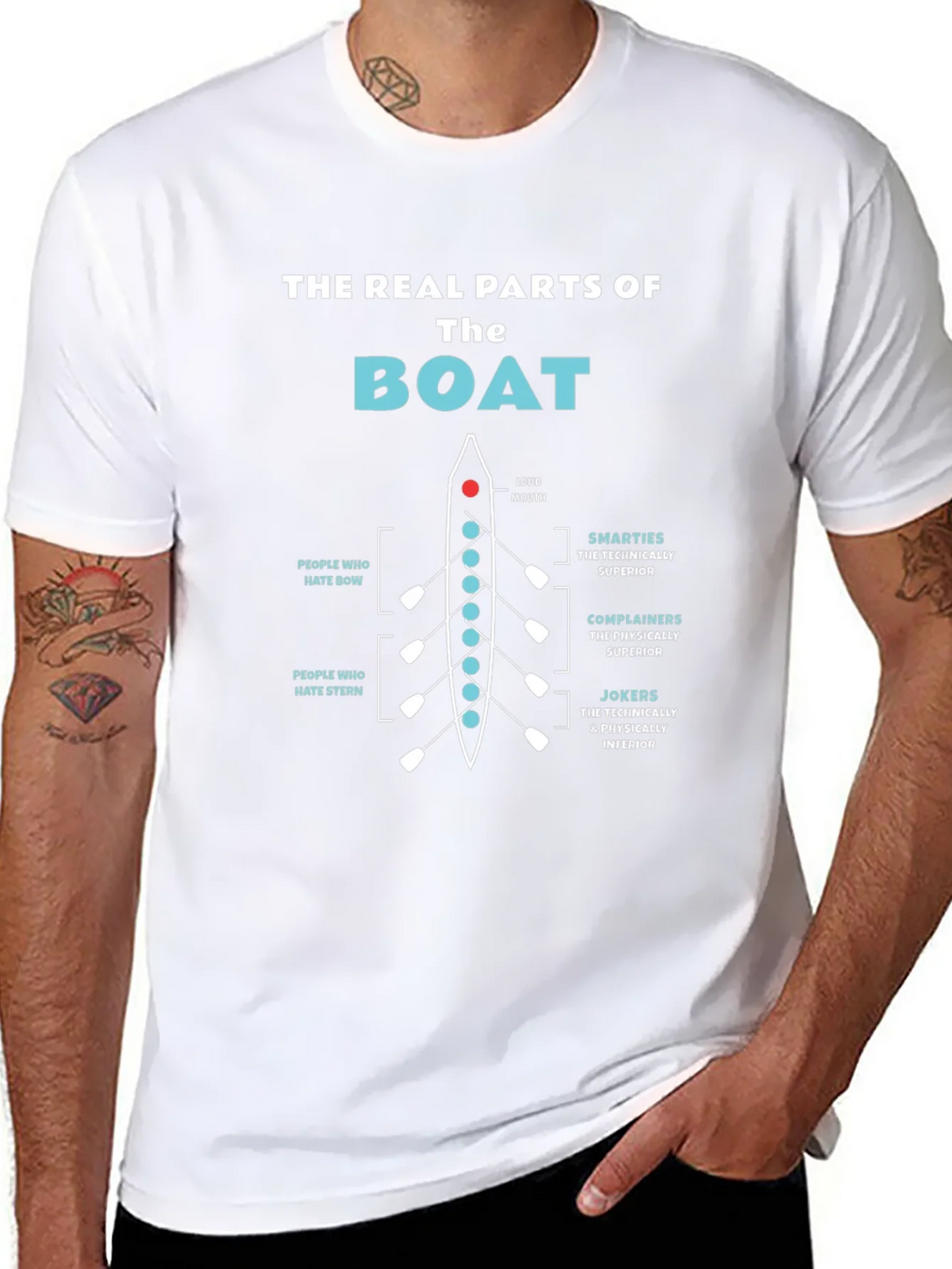 The Real Parts of Boat Funny Rowing T-Shirt product image 7