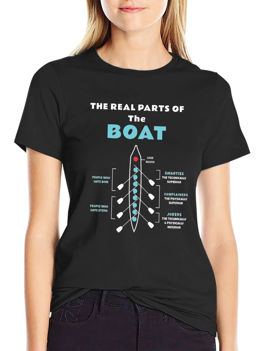 The Real Parts of Boat Funny Rowing T-Shirt product image 2
