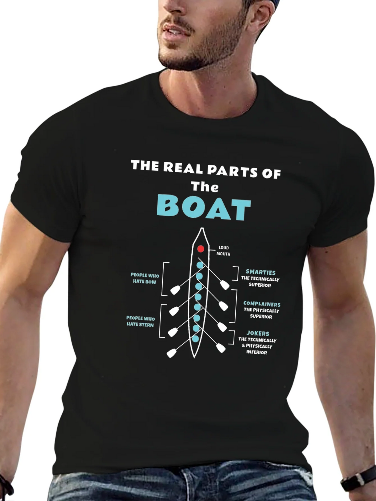 The Real Parts of Boat Funny Rowing T-Shirt product image 6