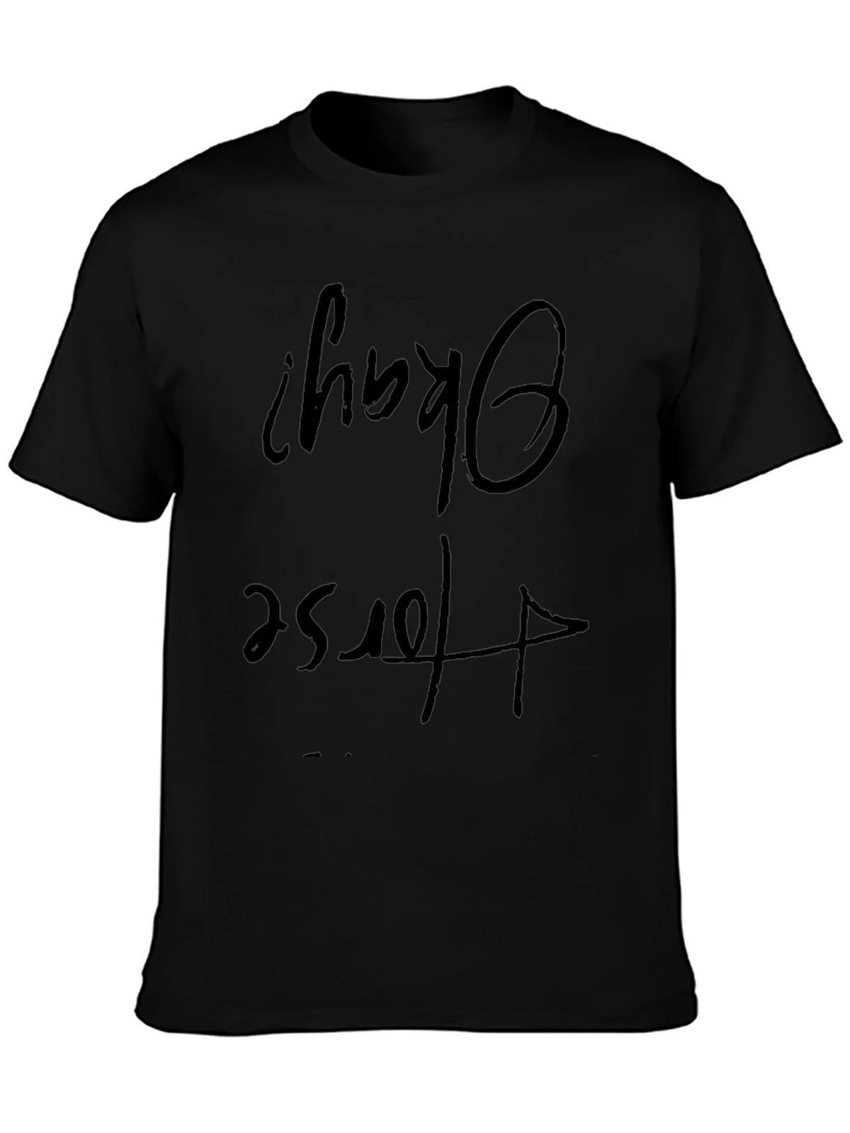 Humorous Okay? For Sure Black Graphic Tee product image 3