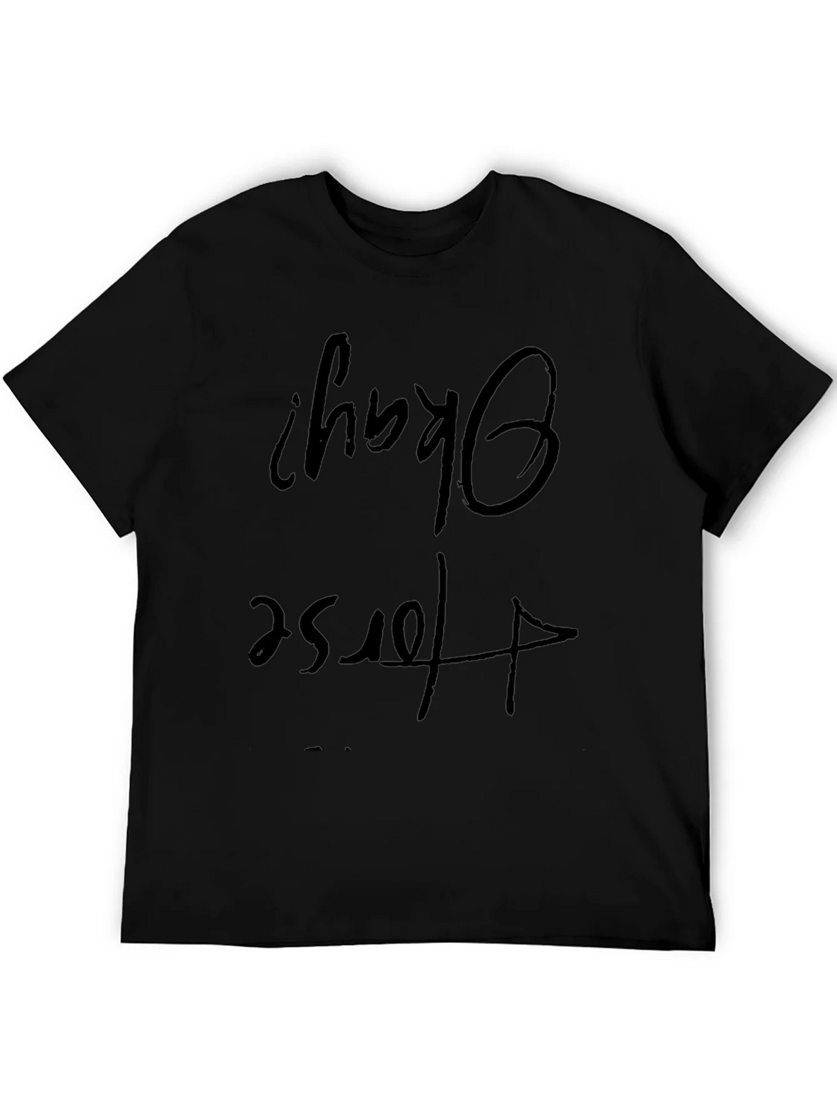 Humorous Okay? For Sure Black Graphic Tee product image 5