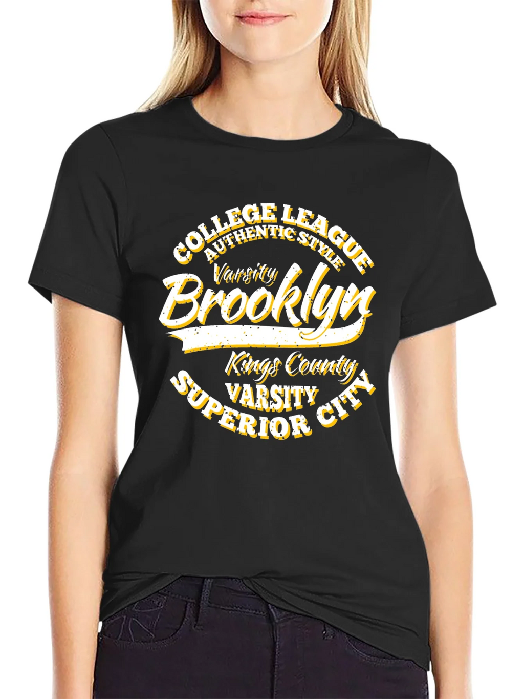 Brooklyn Varsity College League Black T-Shirt product image 1