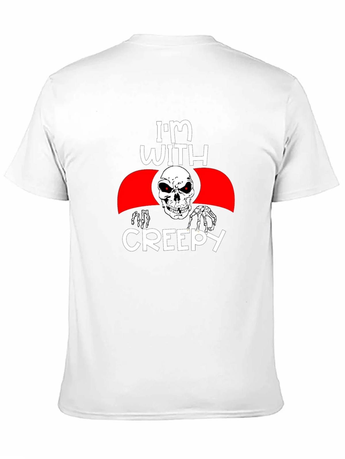 Im With Creepy Skull Graphic Tee - Halloween product image 10