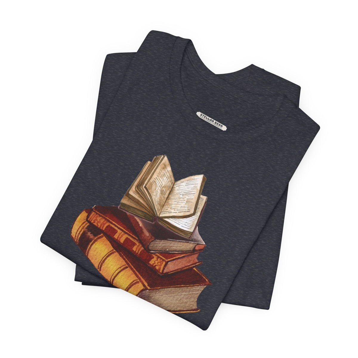 Stack of Old Books Vintage Objects Graphic T-Shirt product image 4