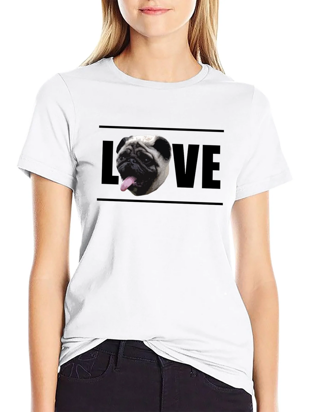 Pug Love Graphic Tee - Mens Black T-Shirt product image 6
