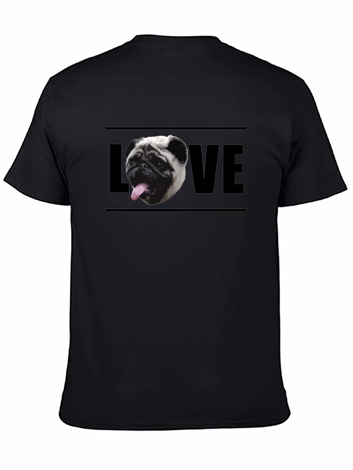 Pug Love Graphic Tee - Mens Black T-Shirt product image 3