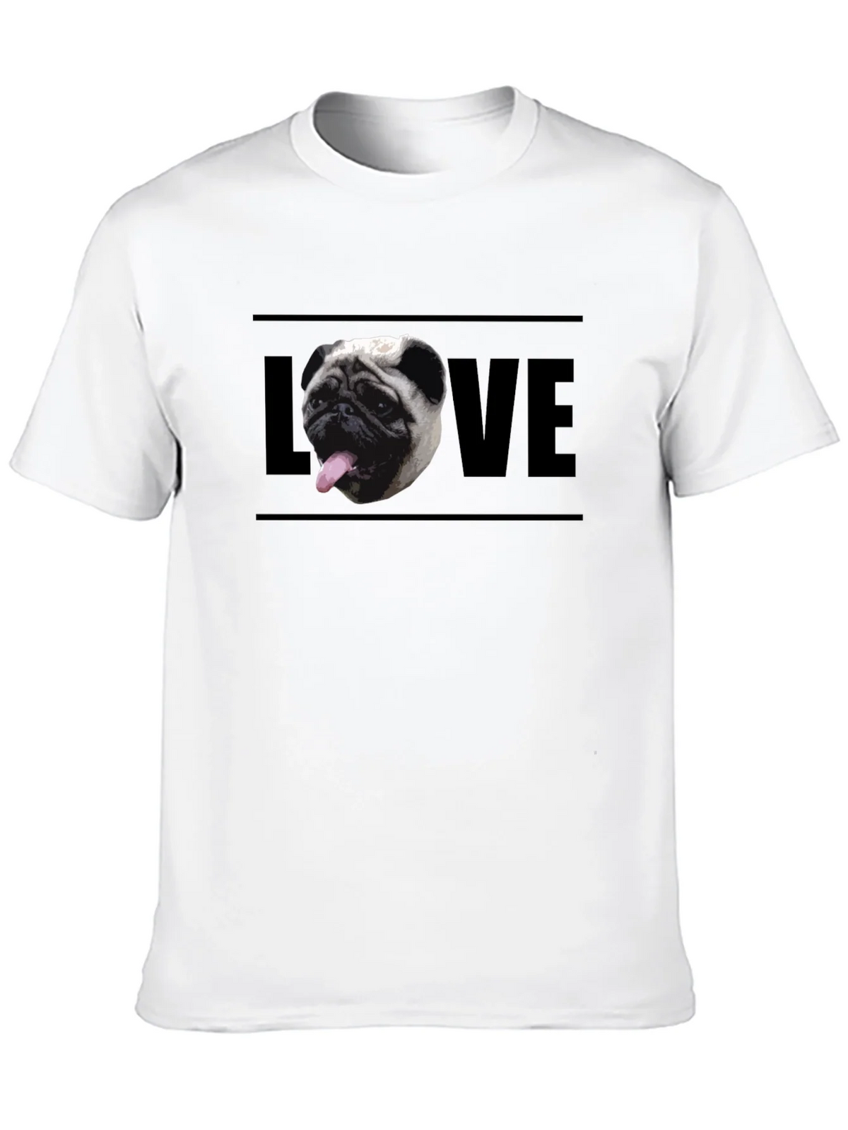 Pug Love Graphic Tee - Mens Black T-Shirt product image 7