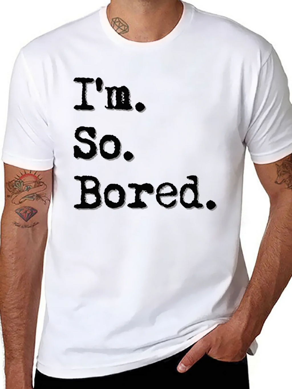 Im So Bored Black Graphic T-Shirt product image 7