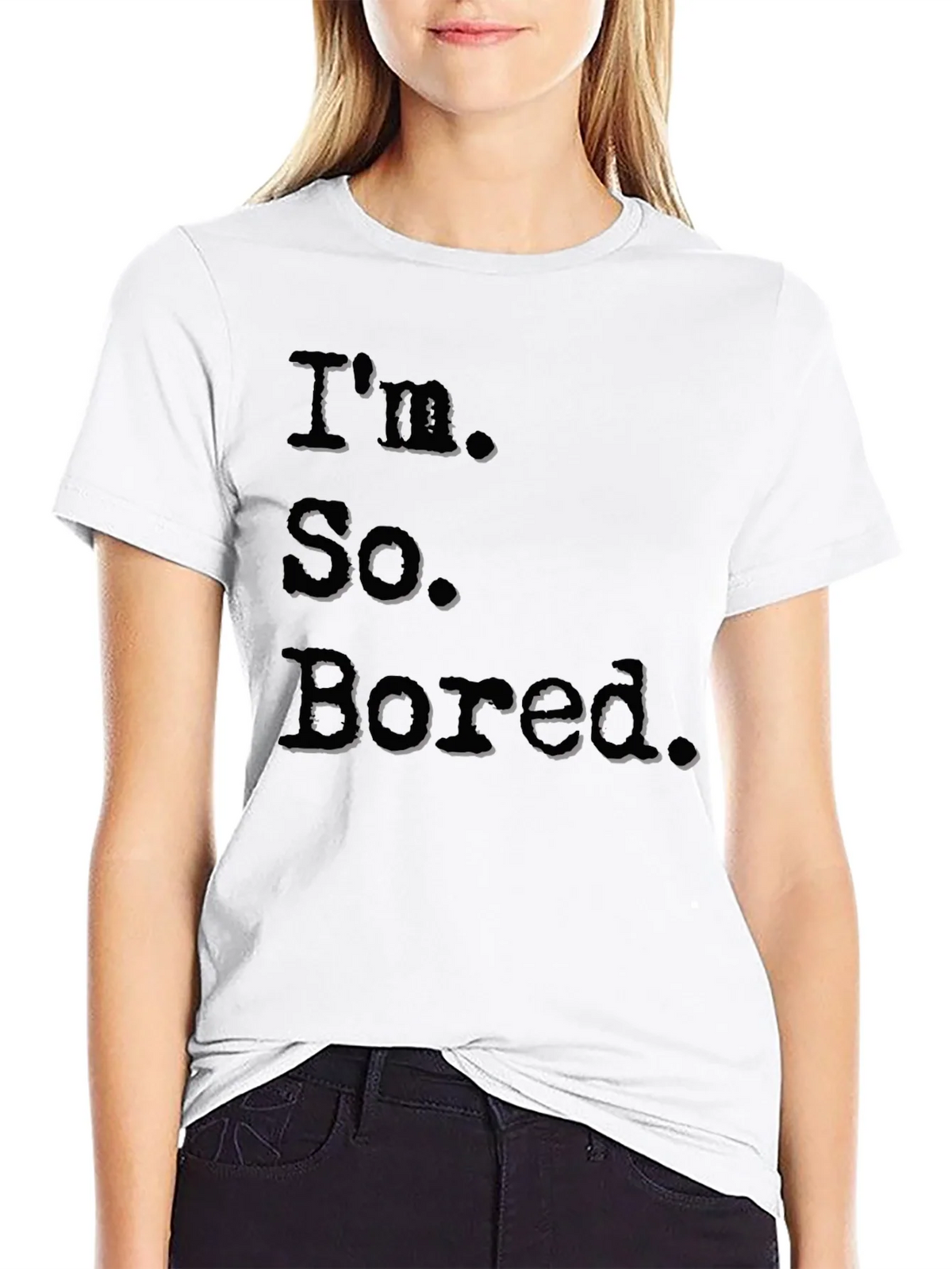 Im So Bored Black Graphic T-Shirt product image 8