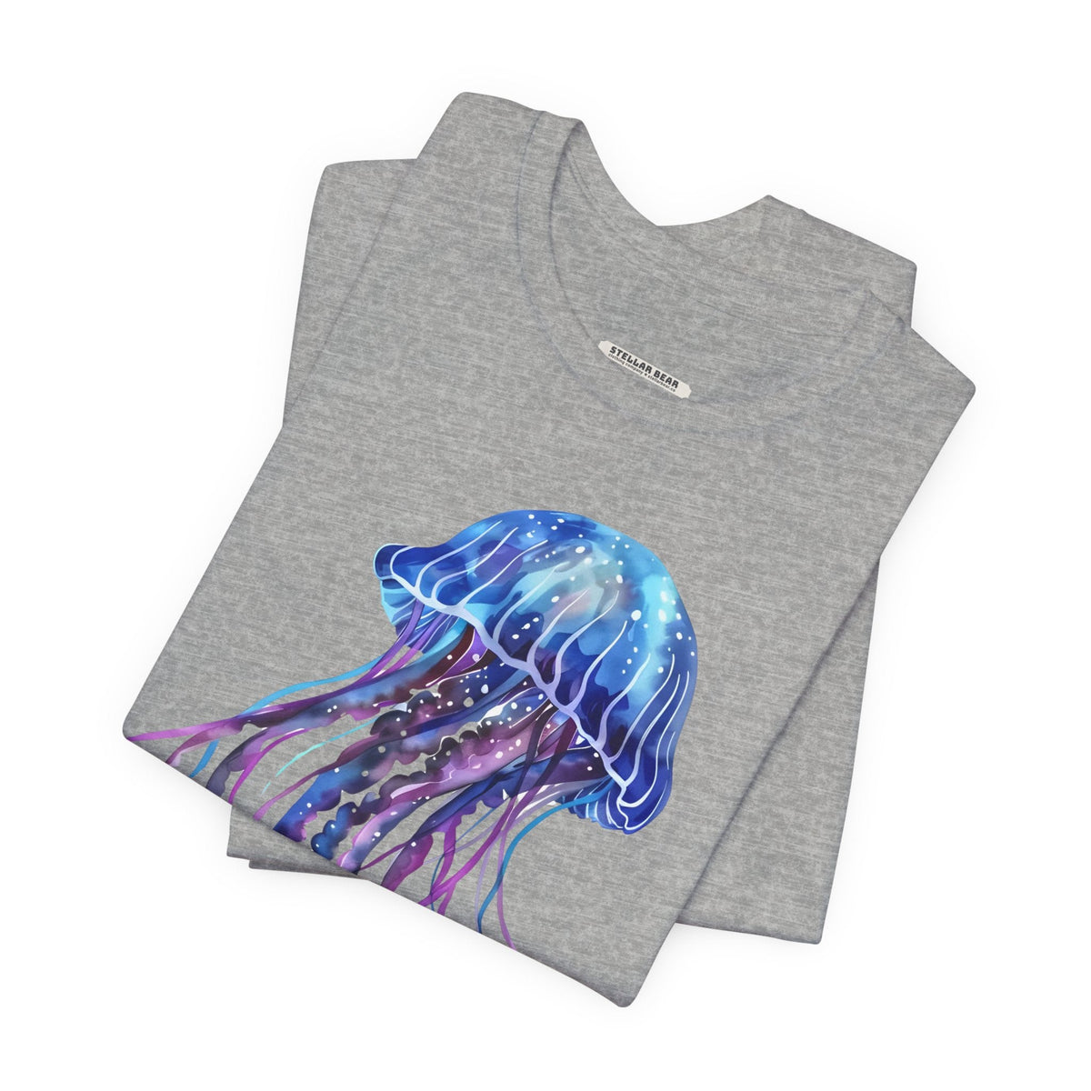 Jellyfish Blue Purple Graphic T-Shirt product image 7
