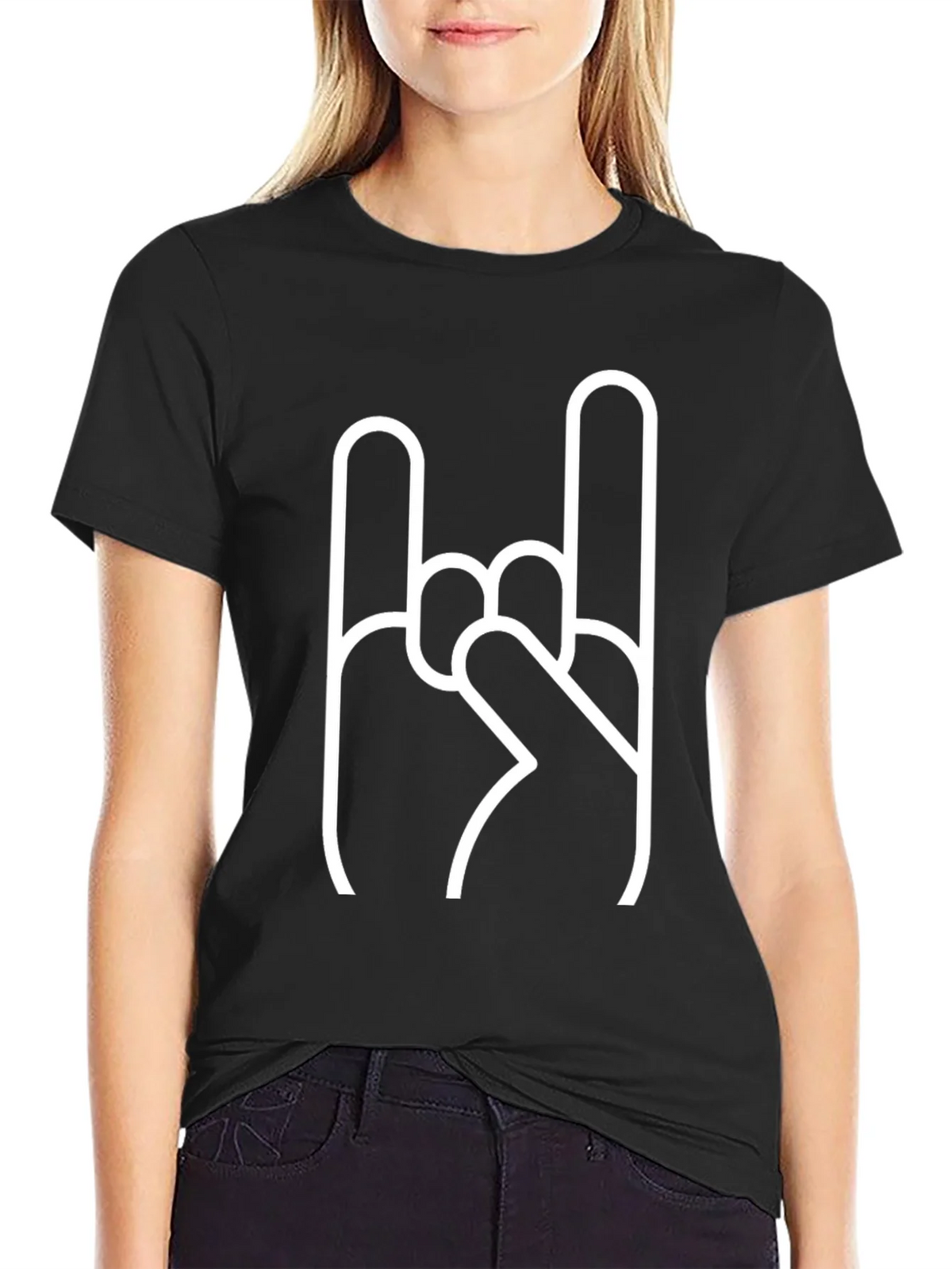 Rock On Black Graphic Tee product image 1