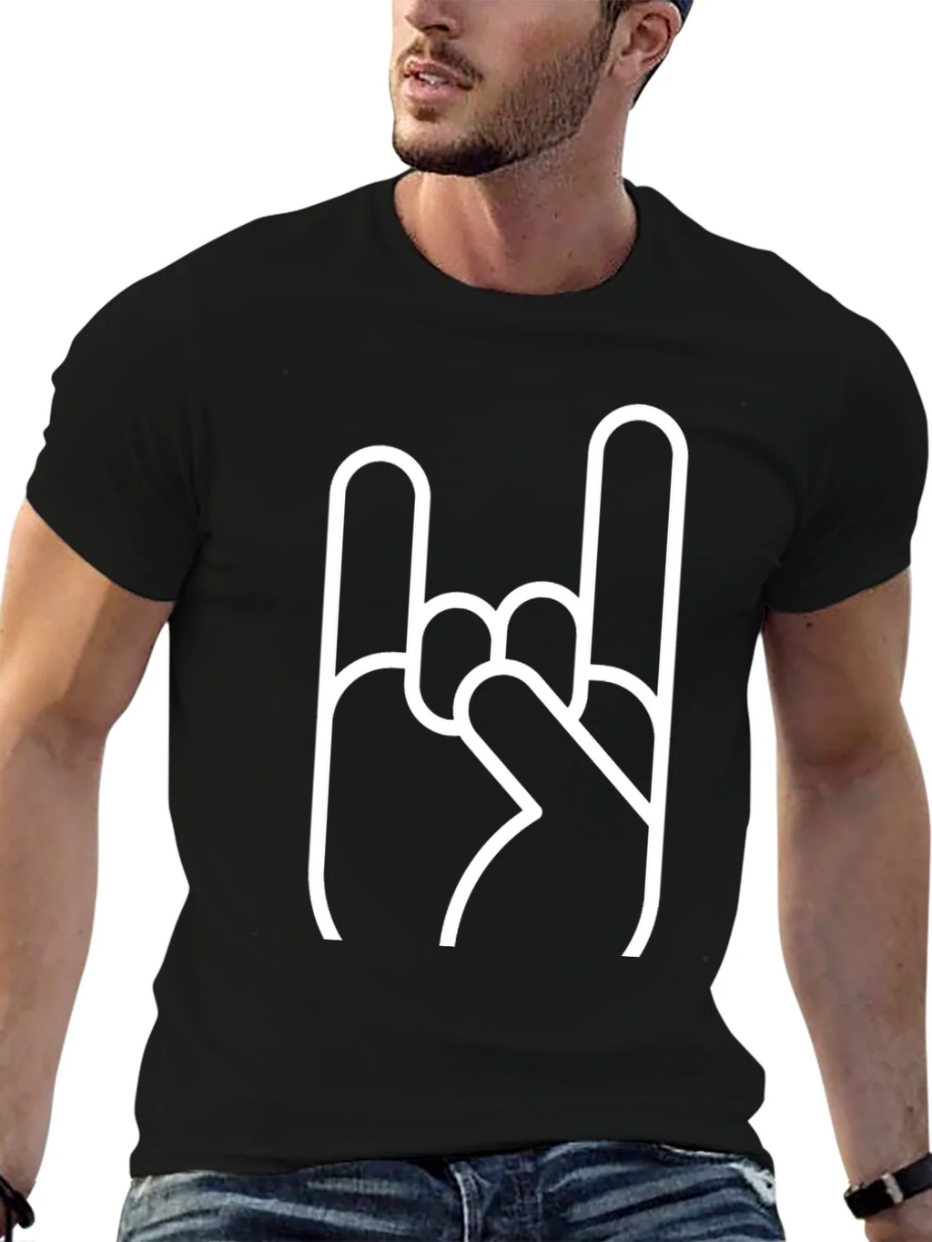 Rock On Black Graphic Tee product image 2