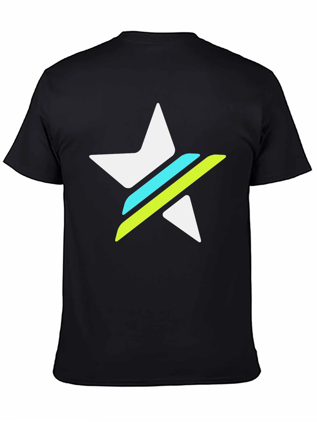 Graphic Tee - White Star with Green & Blue Stripes product image 4